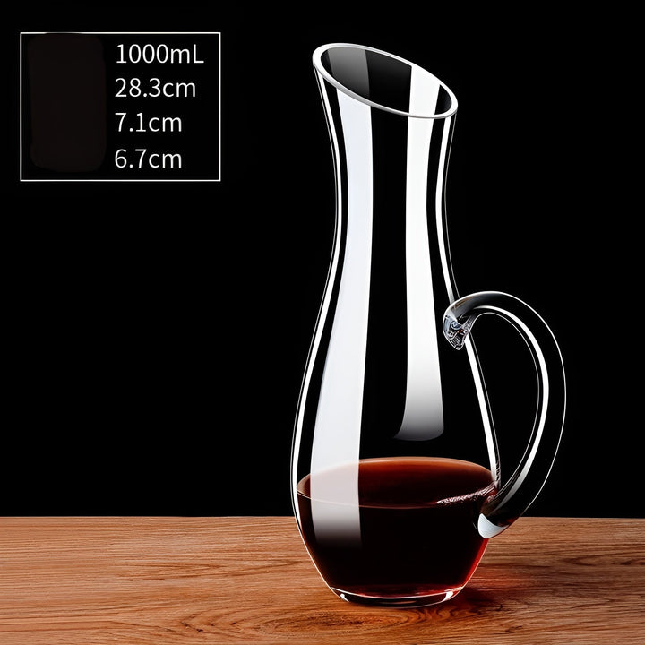 Crystal wine decanter in snail shape – Lead-free for wine or cognac | Decorative for home & bar | Bowlift