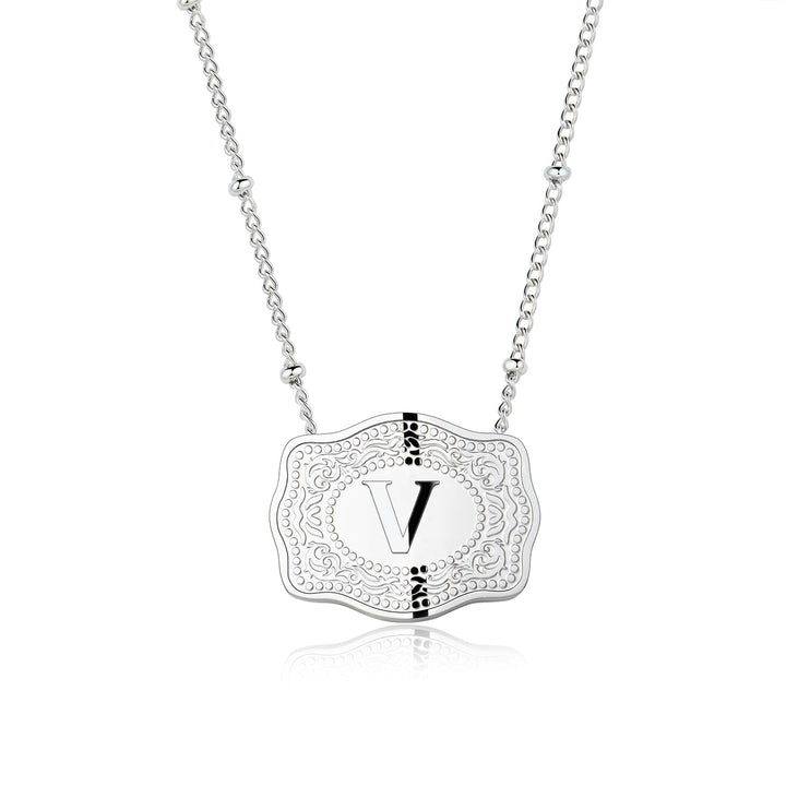 BowLift | Dainty Belt Buckle Letter Initial Necklaces