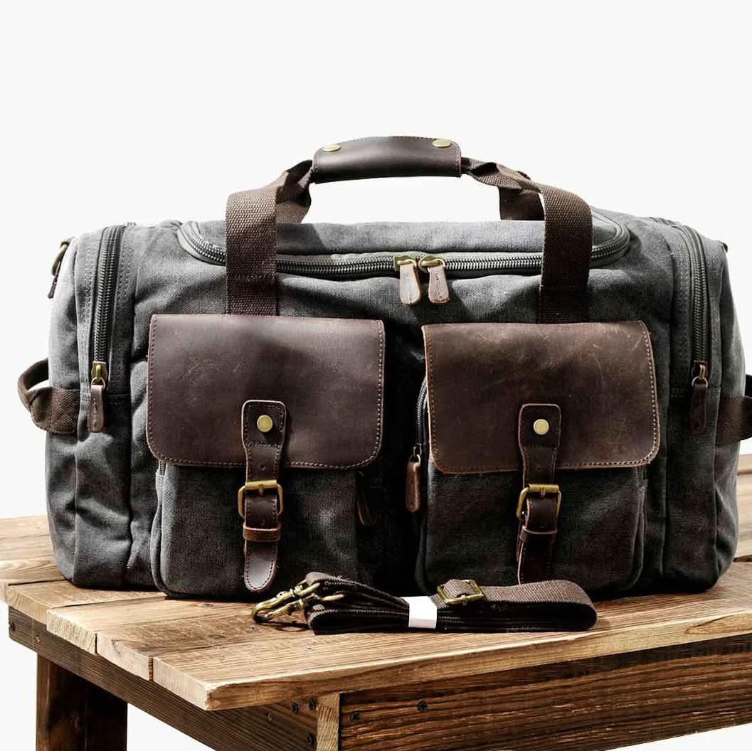 BowLift | Vanguard Waxed Canvas & Leather Travel Duffle – 36.5L
