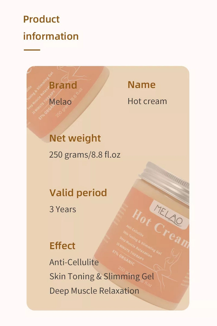 Ultimate shaping cream – boosts fat burning – reduces cellulite – 500 ml – wall clock Bowlift