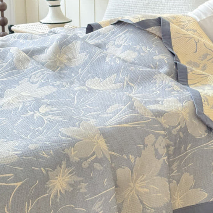 BowLift | Velurelle Reversible Cotton Floral Blanket
