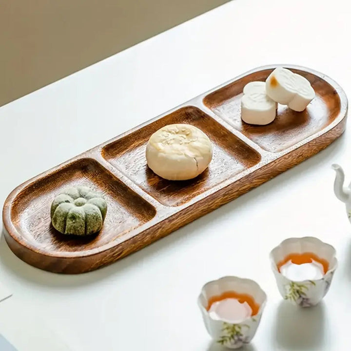 BowLift | Vivid Wooden Compartment Serving Tray