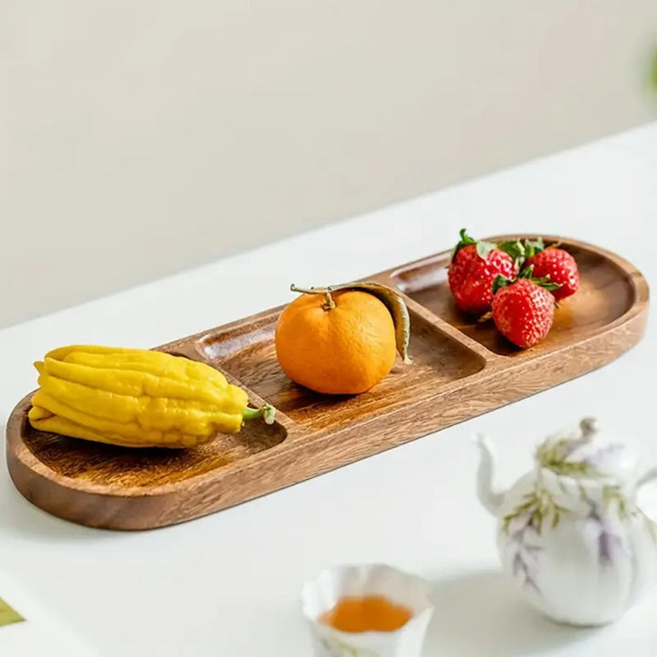 BowLift | Vivid Wooden Compartment Serving Tray