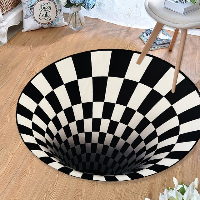 Beef Vortex 3D-illusion rug - 100 cm - non-slip | Bowlift
