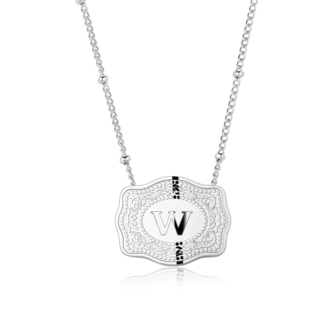 BowLift | Dainty Belt Buckle Letter Initial Necklaces