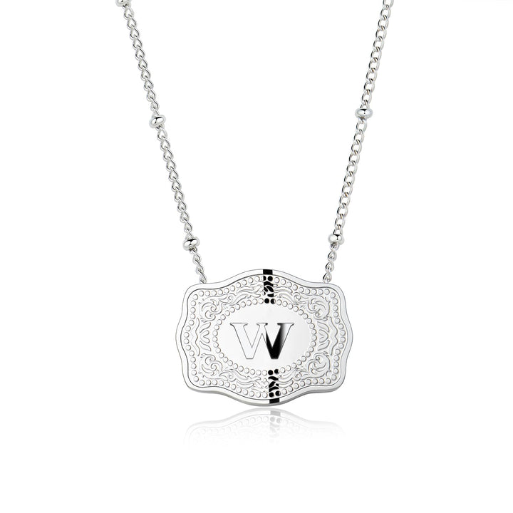 BowLift | Dainty Belt Buckle Letter Initial Necklaces