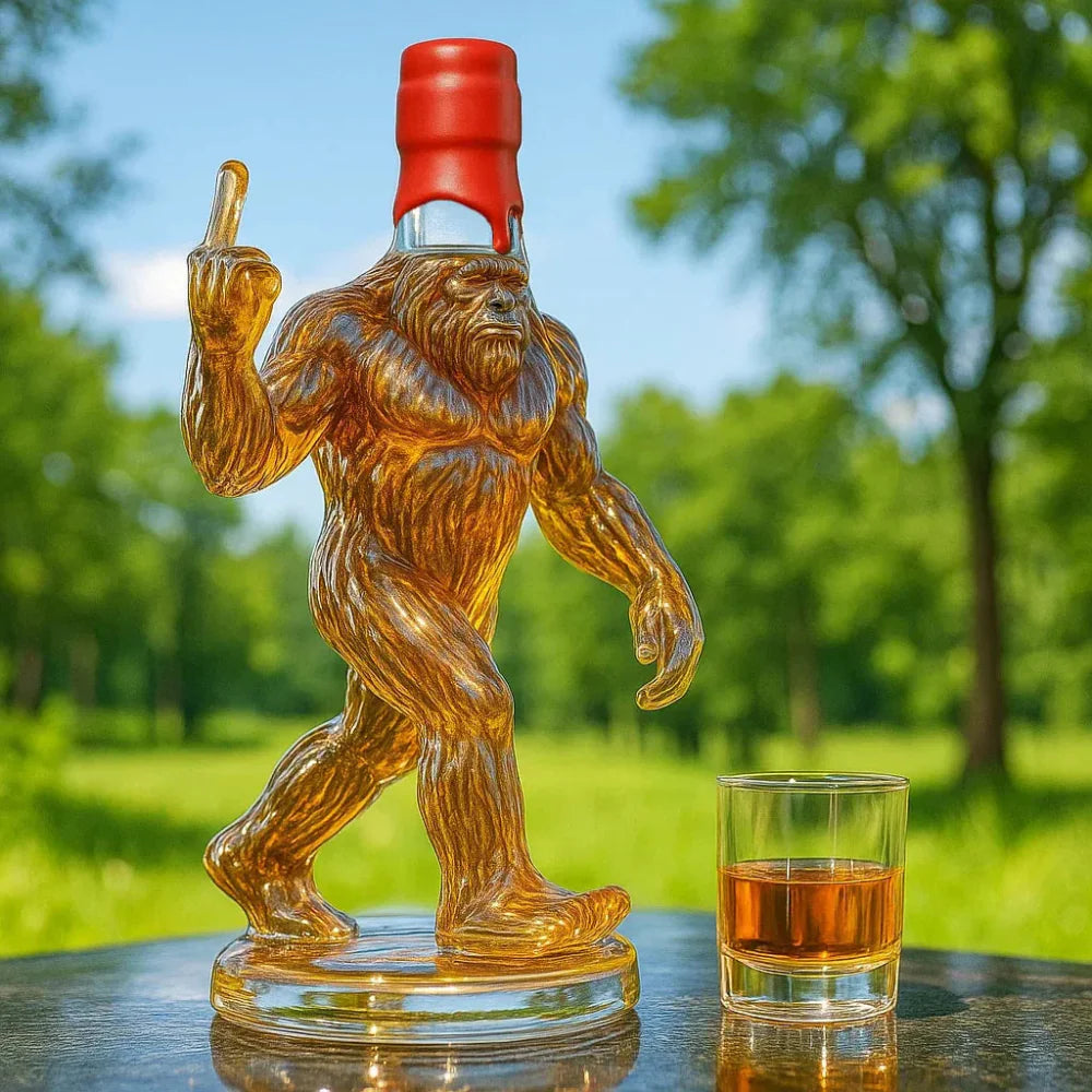 BowLift | Whiskey Decanter Funny Bigfoot Glass Bottle