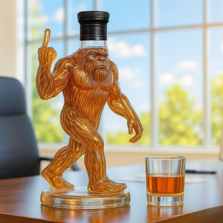 BowLift | Whiskey Decanter Funny Bigfoot Glass Bottle