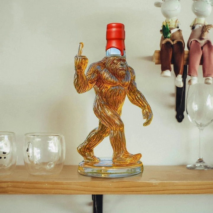 BowLift | Whiskey Decanter Funny Bigfoot Glass Bottle