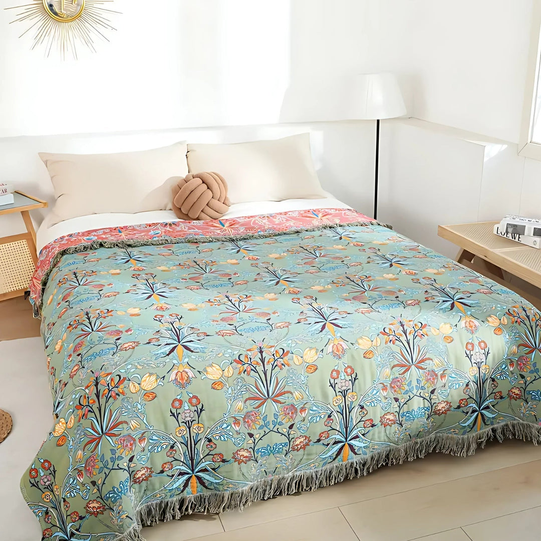 BowLift | Wild Petal Pure Cotton Reversible Blanket