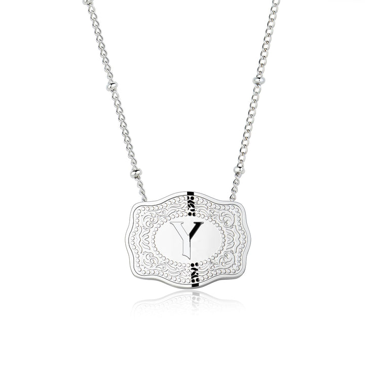 BowLift | Dainty Belt Buckle Letter Initial Necklaces
