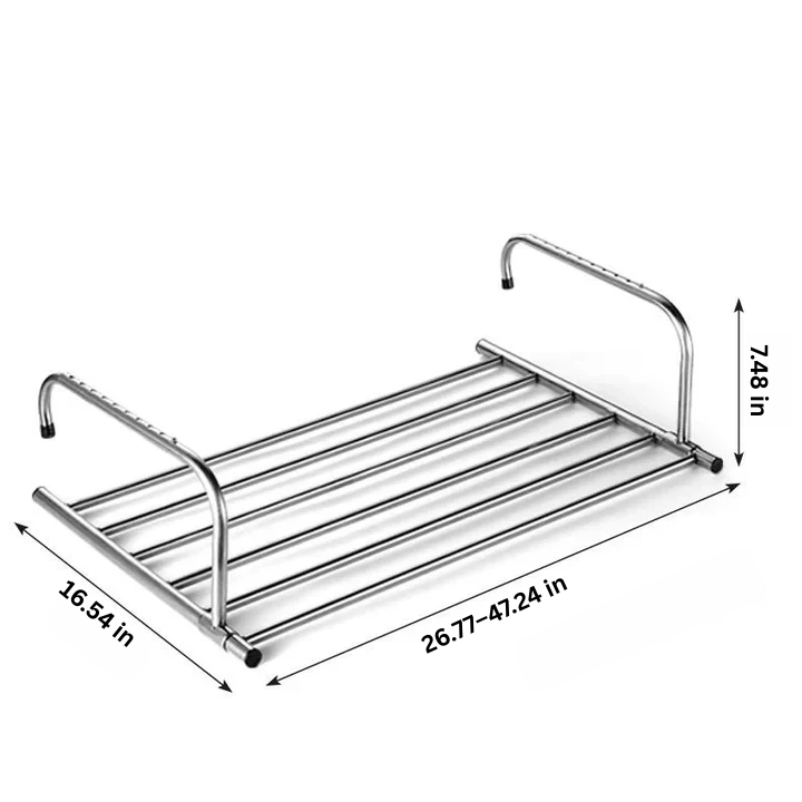 BowLift | Stainless Steel Extendable Foldable Balcony Clothes Dryer