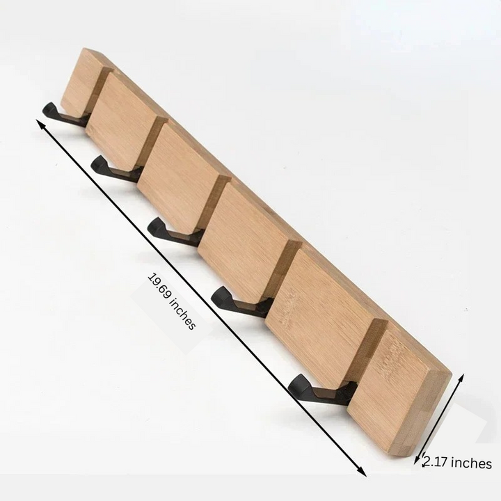 BowLift | Wooden Wall-Mounted Coat Rack with Hidden Coat Hook