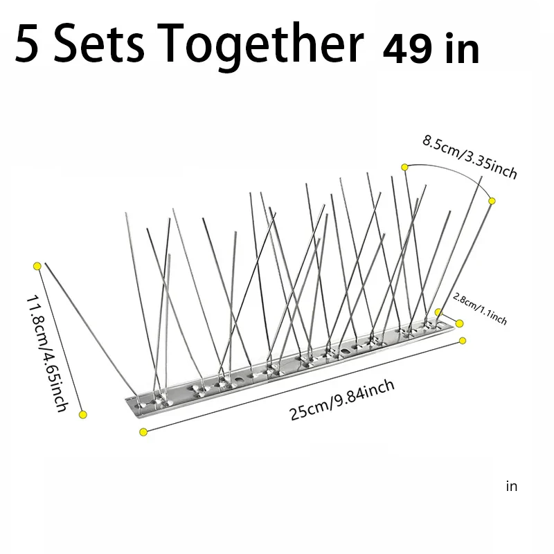 BowLift | Outdoor Stainless Bird Repeller Spikes