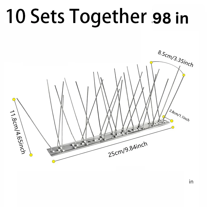 BowLift | Outdoor Stainless Bird Repeller Spikes