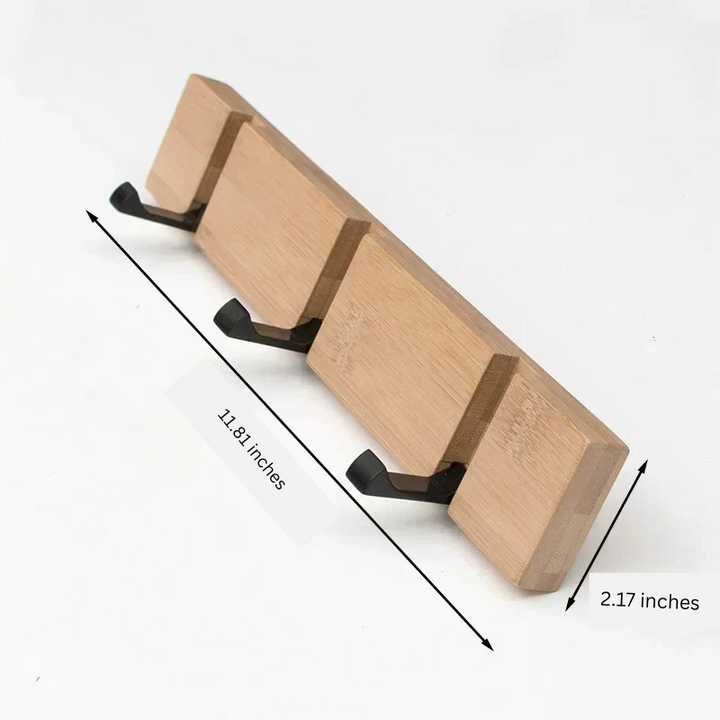 BowLift | Wooden Wall-Mounted Coat Rack with Hidden Coat Hook