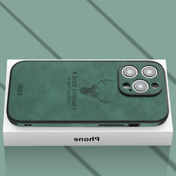 BowLift | Deer - Luxury Leather iPhone Case with Stylish Design and Shockproof Protection