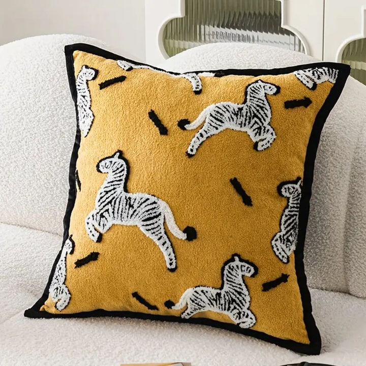 BowLift | Zebra Dash Embroidered Cushion Cover