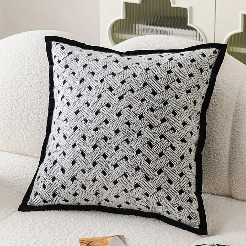 BowLift | Zebra Dash Embroidered Cushion Cover