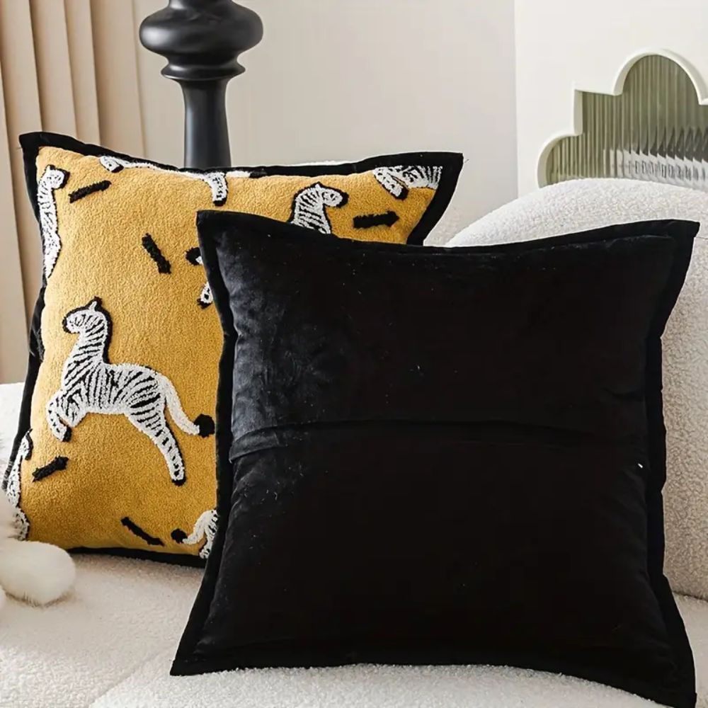 BowLift | Zebra Dash Embroidered Cushion Cover