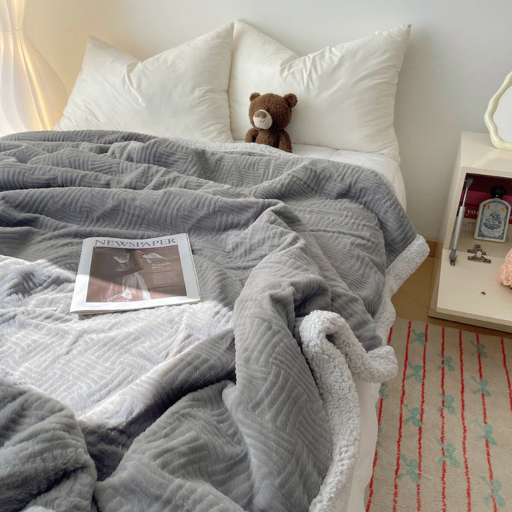 BowLift | Seraphina Soft Jacquard Rabbit Plush Blanket