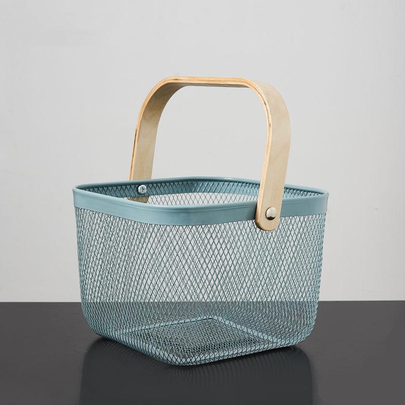 BowLift | Iron Art Fruit Basket with Bamboo Handle