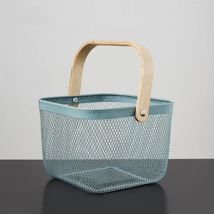 BowLift | Iron Art Fruit Basket with Bamboo Handle