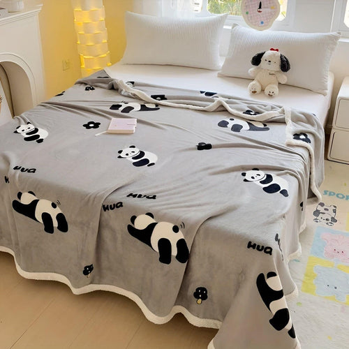 PandaSnug Bowliftanket - Soft and Warm Panda Print Flannel Fleece Bowliftanket | Bowlift