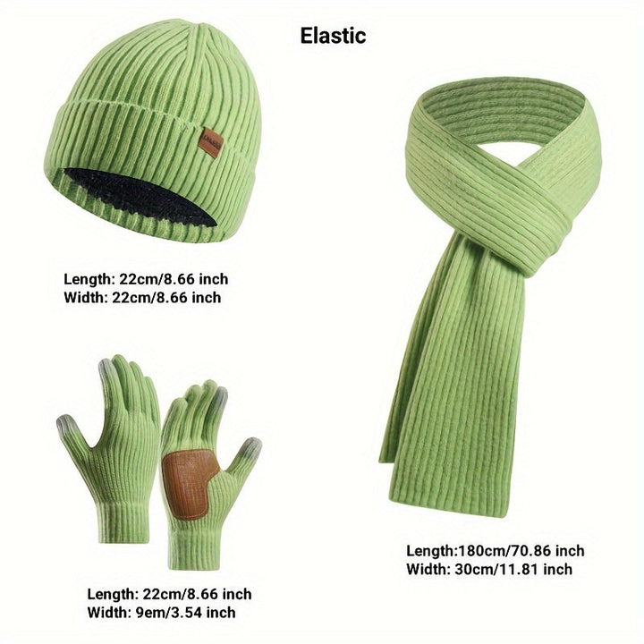 BowLift | Winter Comfort Set – Knitted Beanie, Scarf and Gloves for Unisex