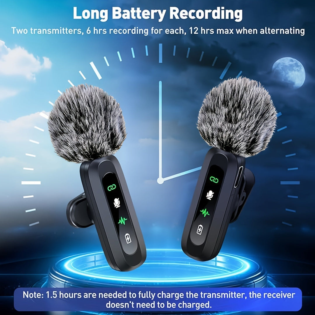 BowLift | Wireless Lavalier Microphone with USB-C Connection for Smartphones and Tablets – Compact Design, Ideal for Podcasts and Vlogs