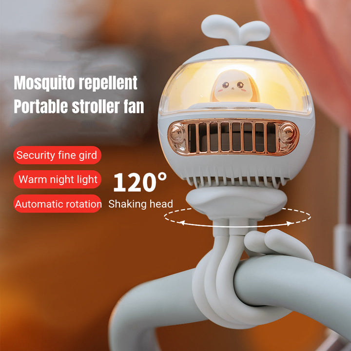 Cartoon Safety Bladeless Stroller Fan | Bowlift