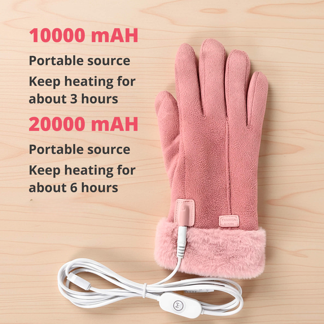 BowLift | Heated Gloves for Women UK – Ladies Thermal Waterproof Winter Gloves with Touch Screen & USB Rechargeable Warm Design