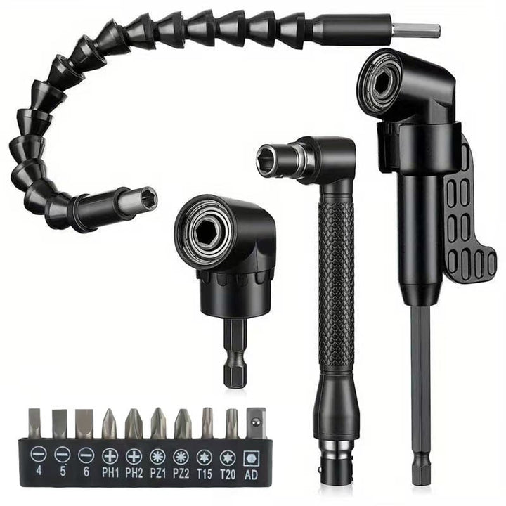 Drill machine angle attachment with accessory set | Bowlift