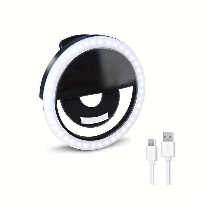 BowLift | LED Selfie Ring Light with Rechargeable Battery - Perfect Circle Lighting for Makeup and Photography, Compatible with Phones and Computers