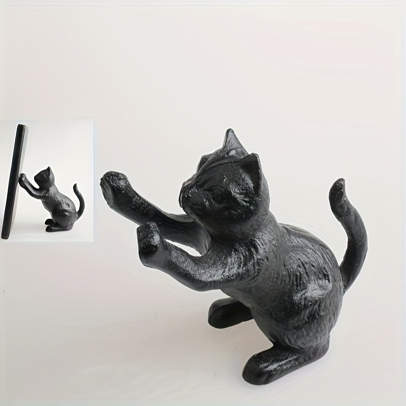 VintageCat - Rustic Cast Iron Bookends for Stylish Interiors Bowlift
