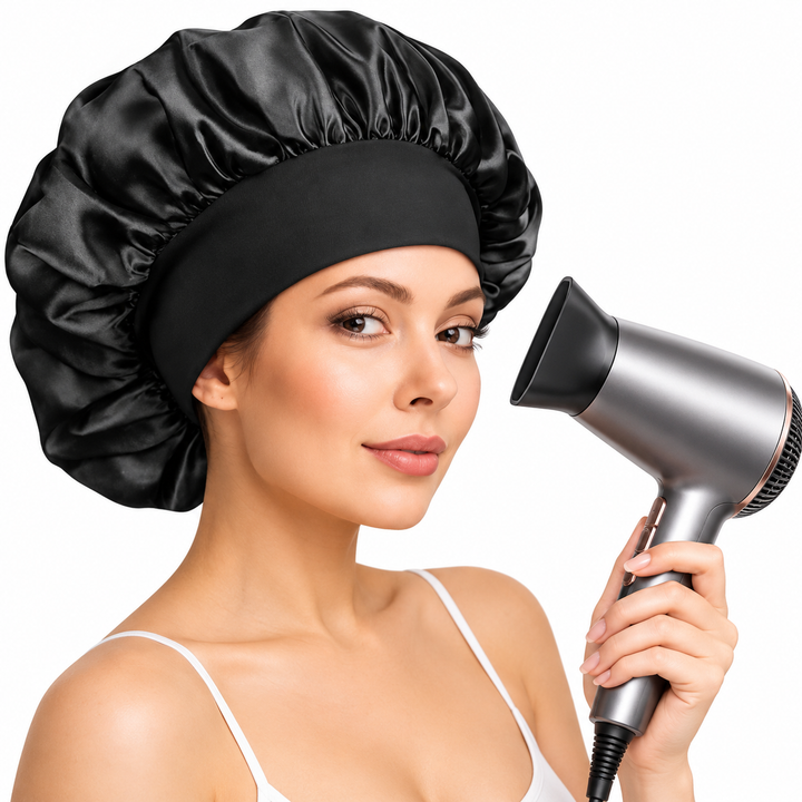 Oversized Satin Sleep Bonnet for Protective Hair Care and Frizz Prevention Bowlift