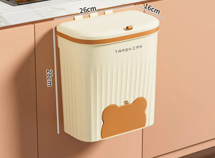 EcoBin Kitchen & Bathroom Wall Trash Can – 8.5L / 12L with Lid Bowlift