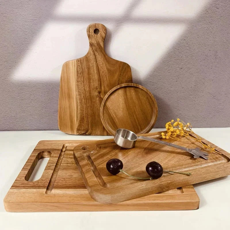 Acacia Wood Cutting Board With Handle Kitchen Chopping Board | Bowlift