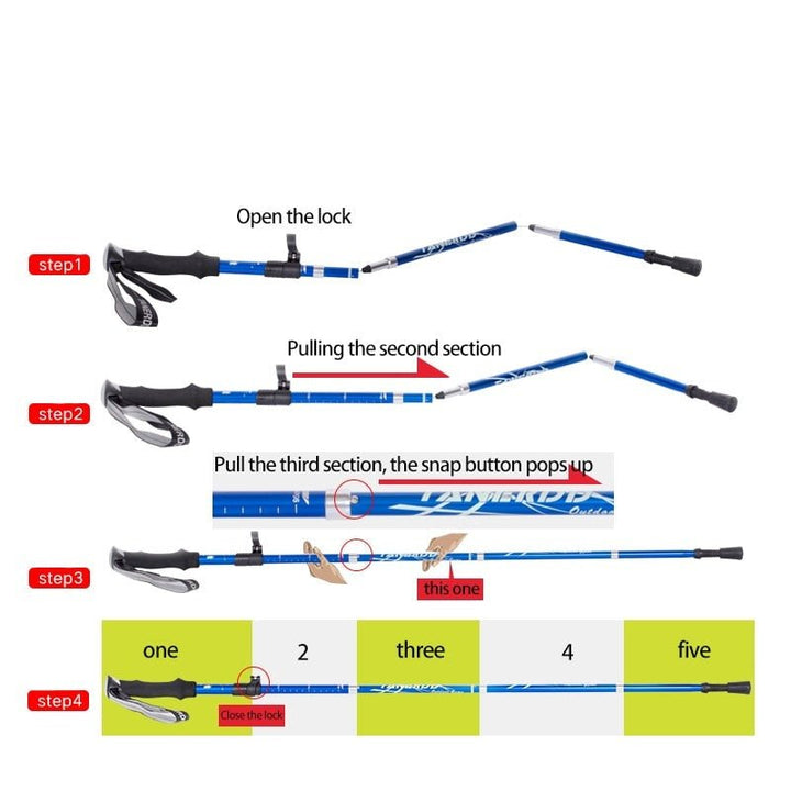 BowLift | Adjustable Trekking Poles - Lightweight & Foldable for Hiking & Walking
