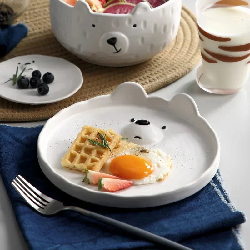 BowLift | Adorable Polar Bear Ceramic Dinnerware Set - PolarJoy