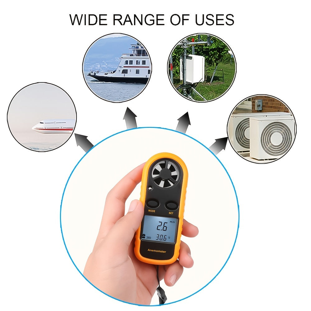 BowLift | Digital Anemometer with Clear LCD Display – Portable Anemometer for Outdoor Sports