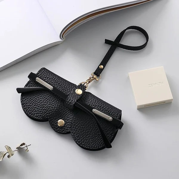 ShadeShield™ Soft Leather Sunglasses Case Bowlift