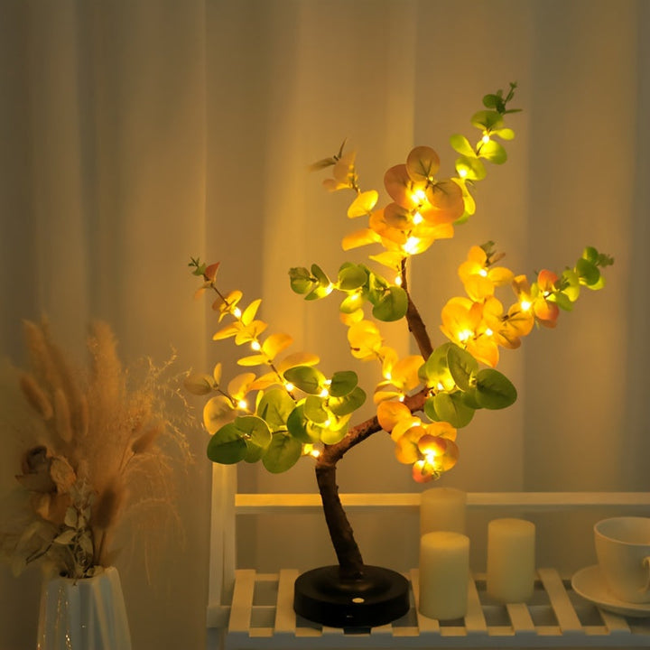 EucalyptusGlow Tree - LED Bonsai Lamp with Rechargeable Drive Bowlift