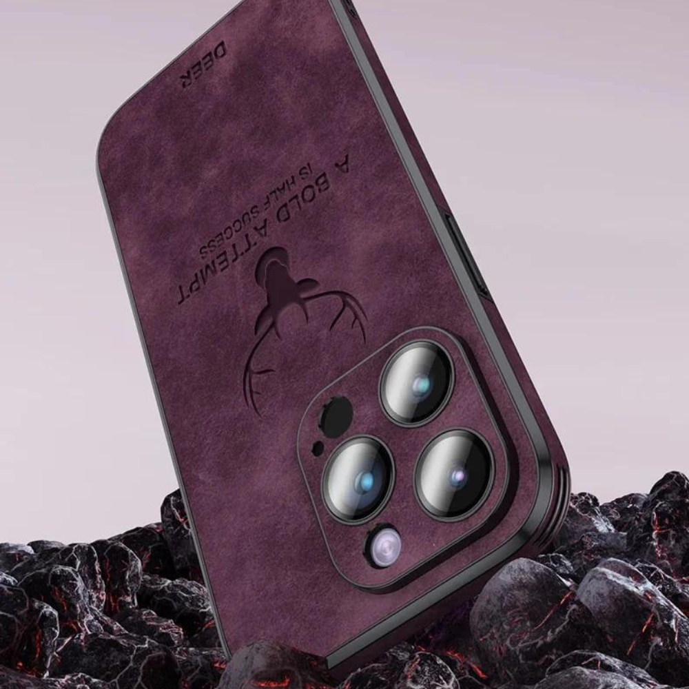 BowLift | Deer - Luxury Leather iPhone Case with Stylish Design and Shockproof Protection