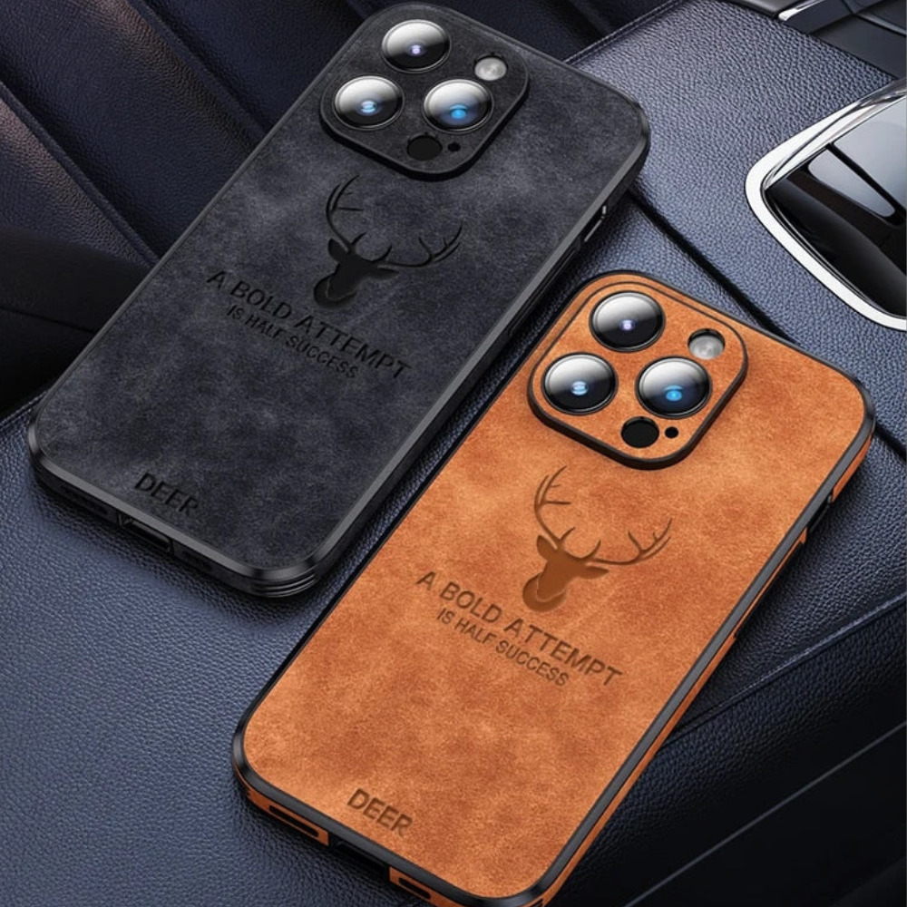 BowLift | Deer - Luxury Leather iPhone Case with Stylish Design and Shockproof Protection