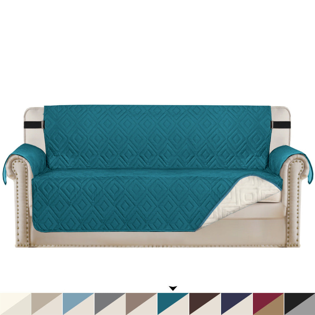 Quilted Sofa Cover Pet Protector Throw Waterproof Sofa Slip Covers 1/2/3 Settee Bowlift