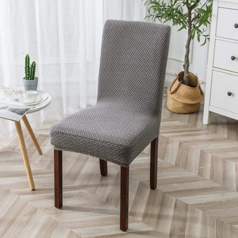 BowLift | Sylva Jacquard Velvet Stretch Dining Chair Cover