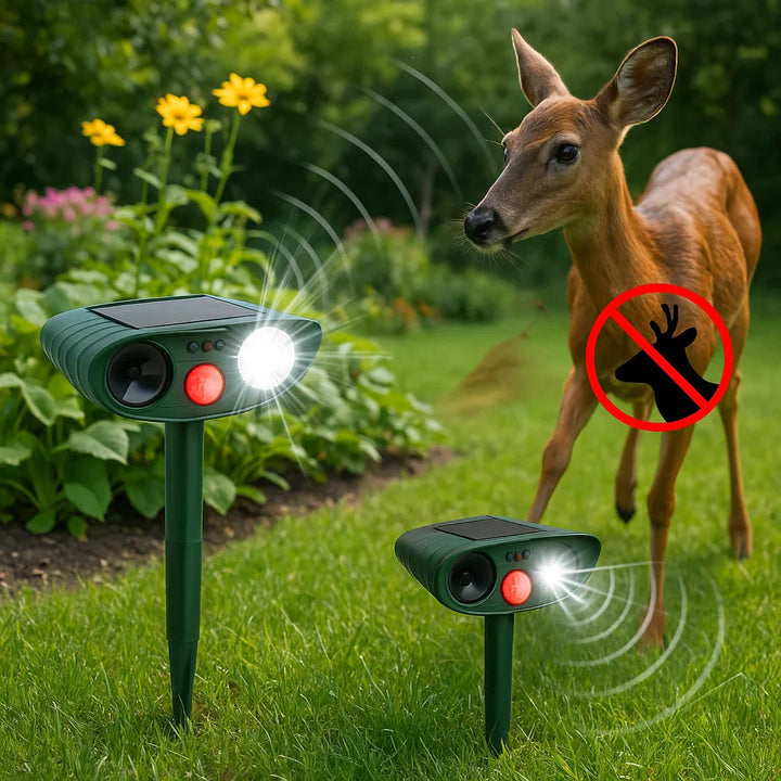 BowLift | Solar-Powered Ultrasonic Deer Repeller - Effective Deer Deterrent for Gardens & Yards in 48 Hours