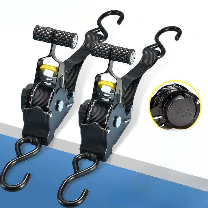 BowLift | Heavy-Duty Auto Retractable Ratchet Straps for Secure Cargo