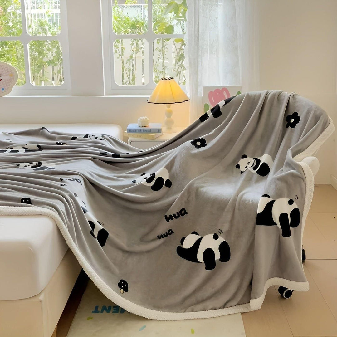PandaSnug Bowliftanket - Soft and Warm Panda Print Flannel Fleece Bowliftanket | Bowlift
